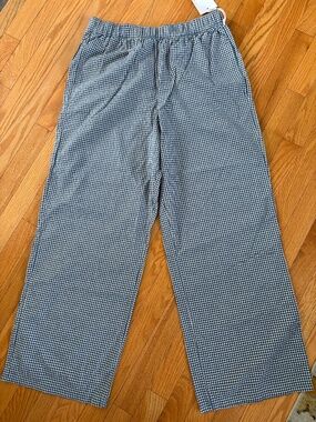 Harlow Navy & White Gingham Taylor Pants Size L – NWT